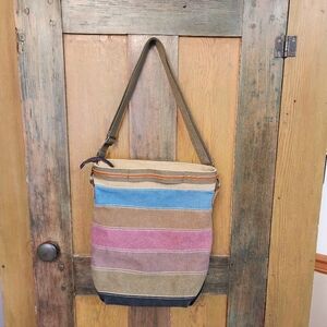 Multi Color Canvas Bucket Bag